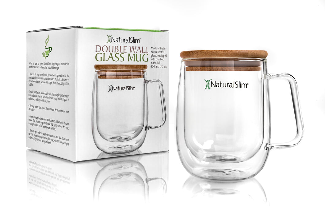 Taza de vidrio de doble pared de NaturalSlim®